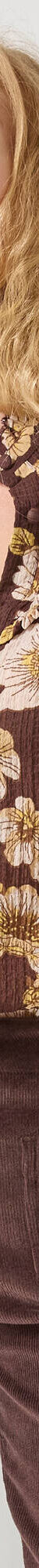 Blouse volantée imprimée floral, crépon (chocolat) Blouse volantée imprimée floral, crépon (chocolat)